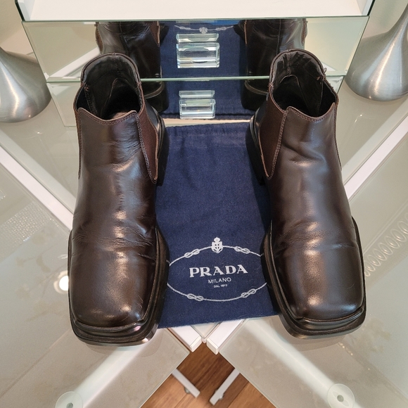 PRADA MEN'S MEN'S BOOTS, MADE IN ITALY, USA Size 7 GREAT DESIGN. - Picture 6 of 8